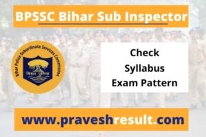 Bihar SI Syllabus Banner